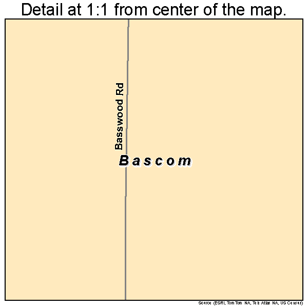 Bascom, Florida road map detail