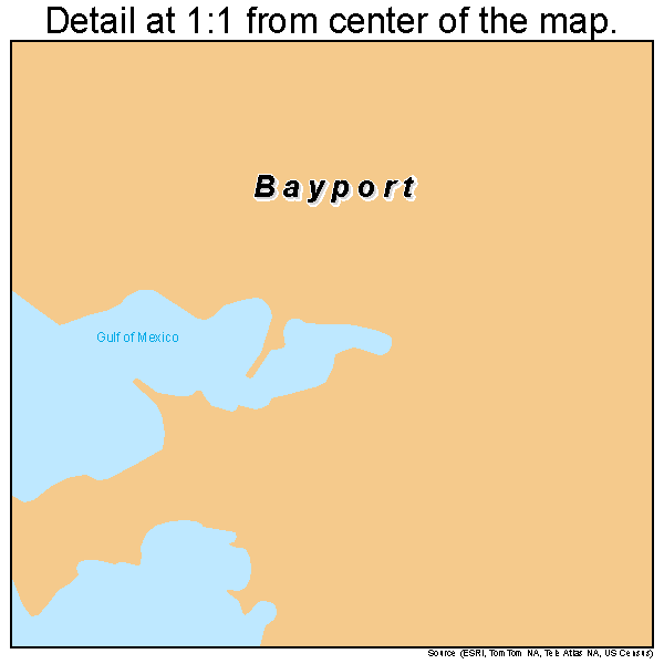 Bayport, Florida road map detail
