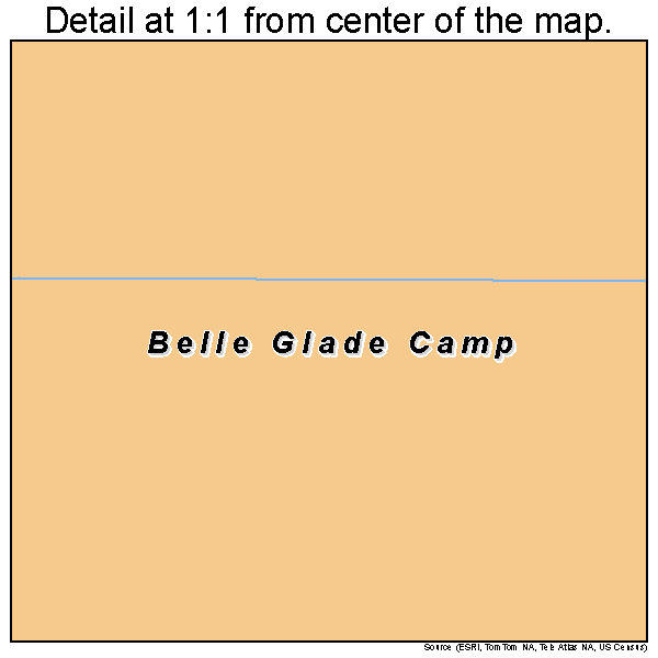 Belle Glade Camp, Florida road map detail