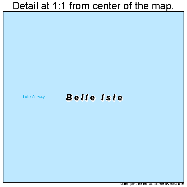 Belle Isle, Florida road map detail