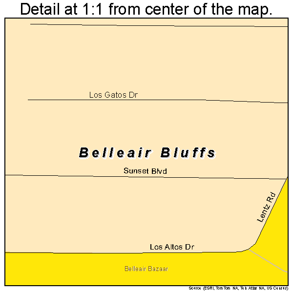 Belleair Bluffs, Florida road map detail