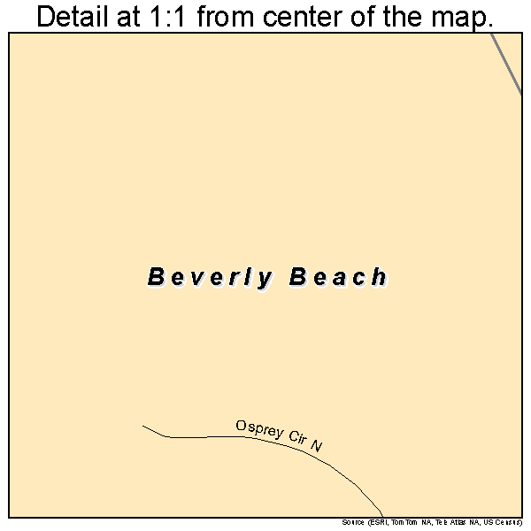 Beverly Beach, Florida road map detail