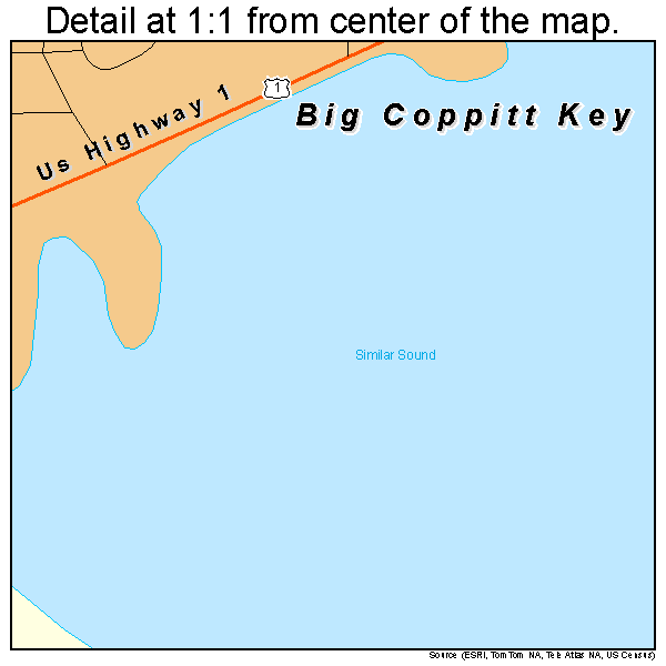 Big Coppitt Key, Florida road map detail