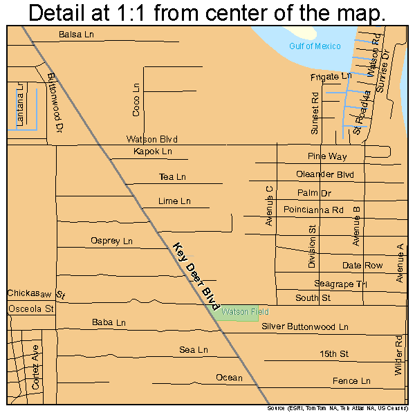 Big Pine Key, Florida road map detail