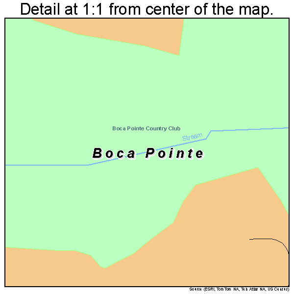 Boca Pointe, Florida road map detail