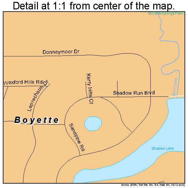 Boyette, Florida road map detail