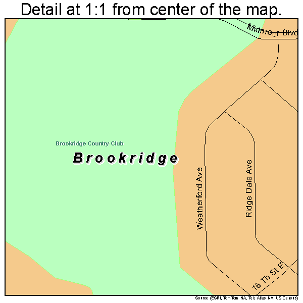 Brookridge, Florida road map detail