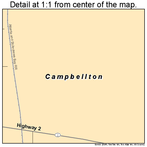 Campbellton, Florida road map detail