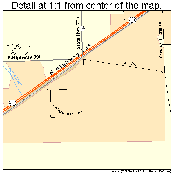 Cedar Grove, Florida road map detail