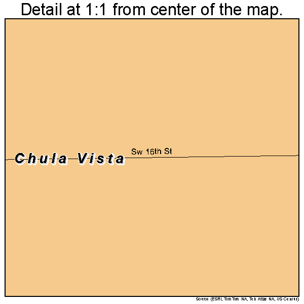 Chula Vista, Florida road map detail