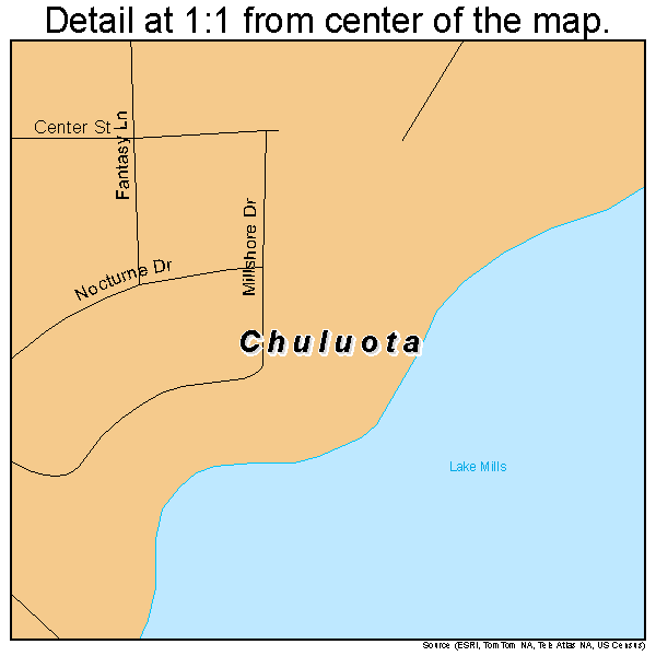 Chuluota, Florida road map detail