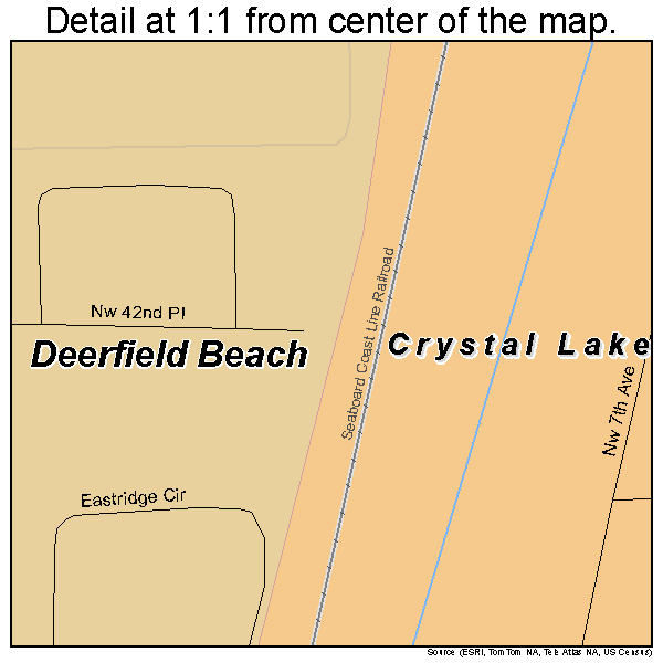 Crystal Lake, Florida road map detail