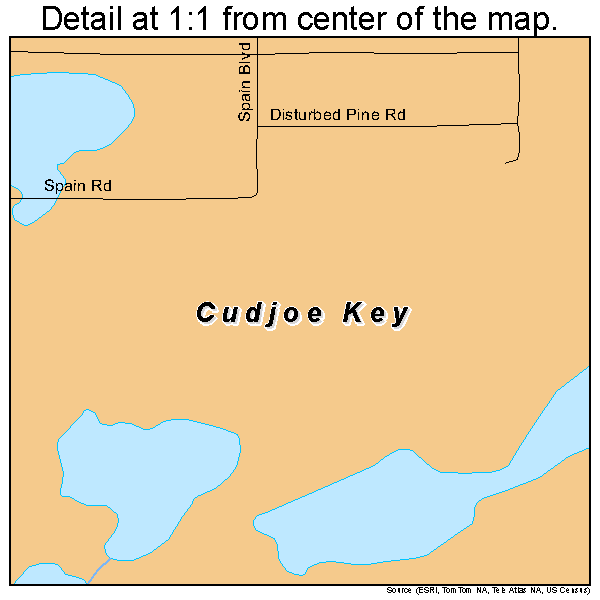 Cudjoe Key, Florida road map detail
