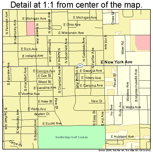 De Land, Florida road map detail