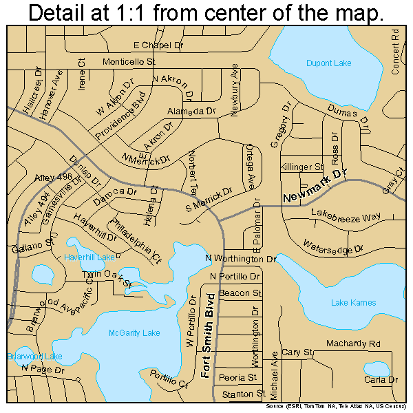 Deltona, Florida road map detail