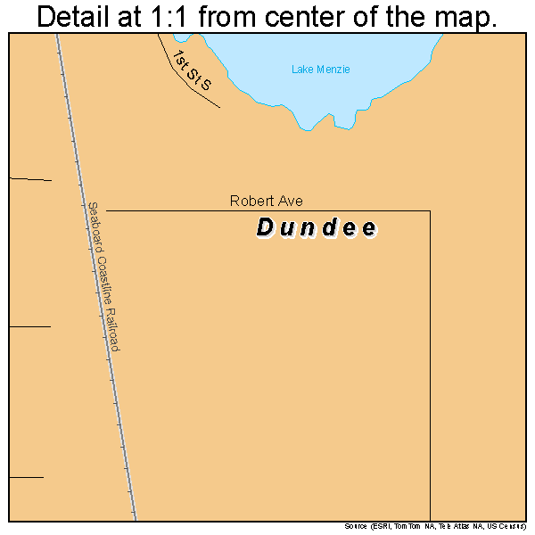 Dundee, Florida road map detail