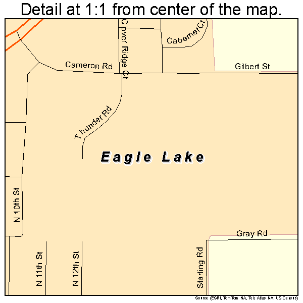 Eagle Lake, Florida road map detail