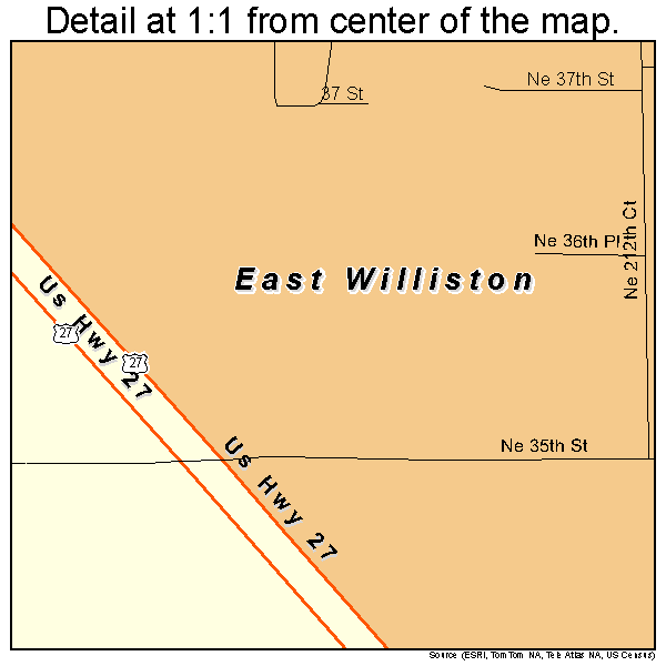 East Williston, Florida road map detail