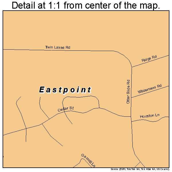 Eastpoint, Florida road map detail