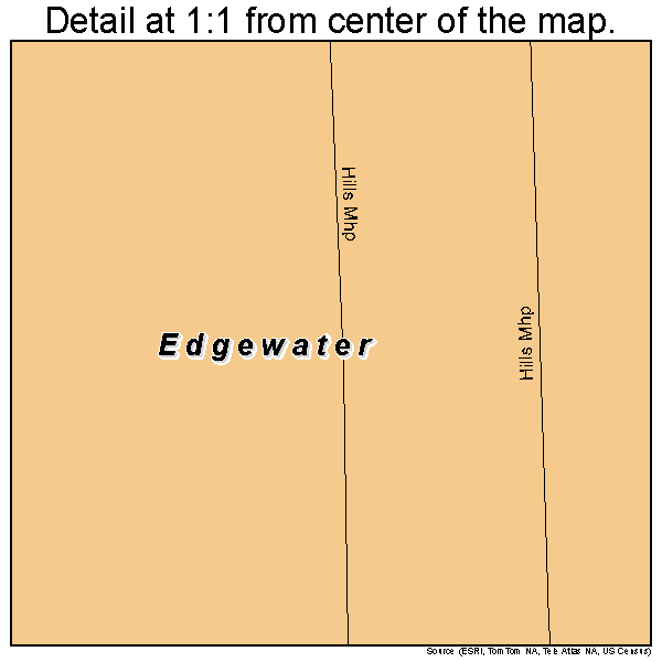 Edgewater, Florida road map detail