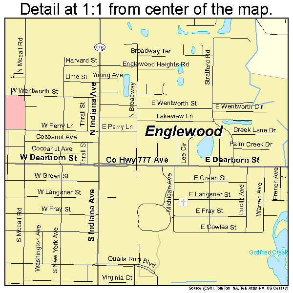 Englewood, Florida road map detail
