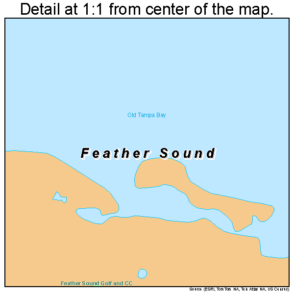 Feather Sound, Florida road map detail