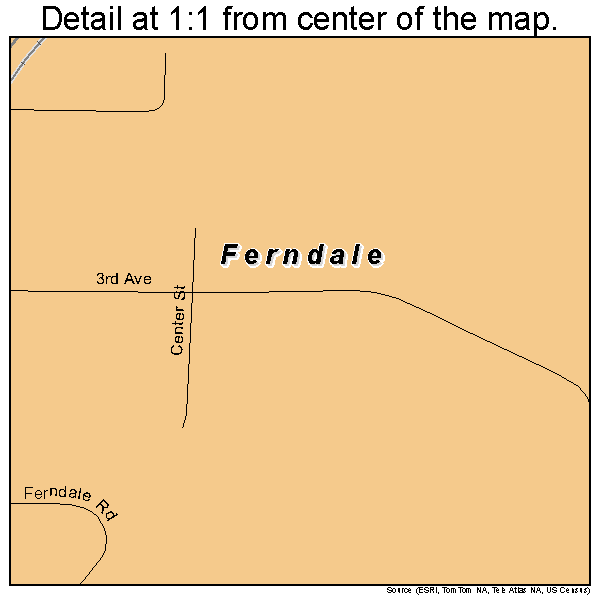 Ferndale, Florida road map detail