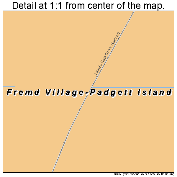 Fremd Village-Padgett Island, Florida road map detail