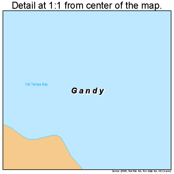 Gandy, Florida road map detail