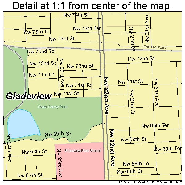 Gladeview, Florida road map detail