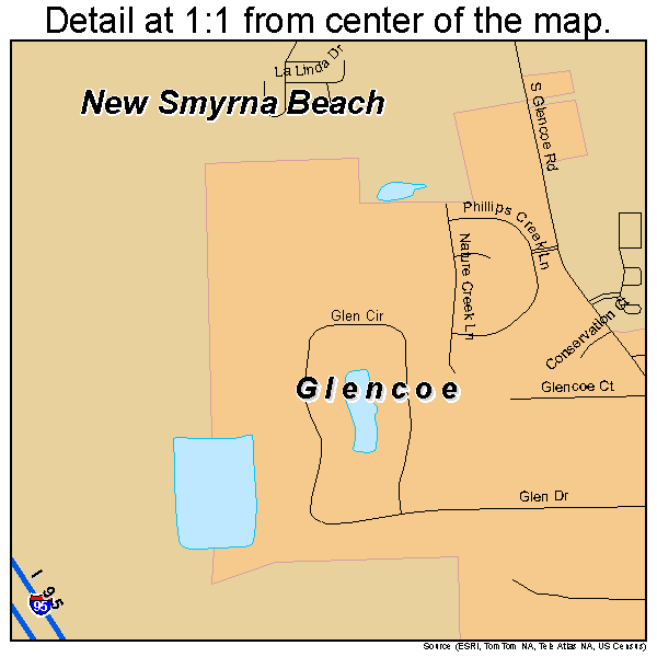 Glencoe, Florida road map detail