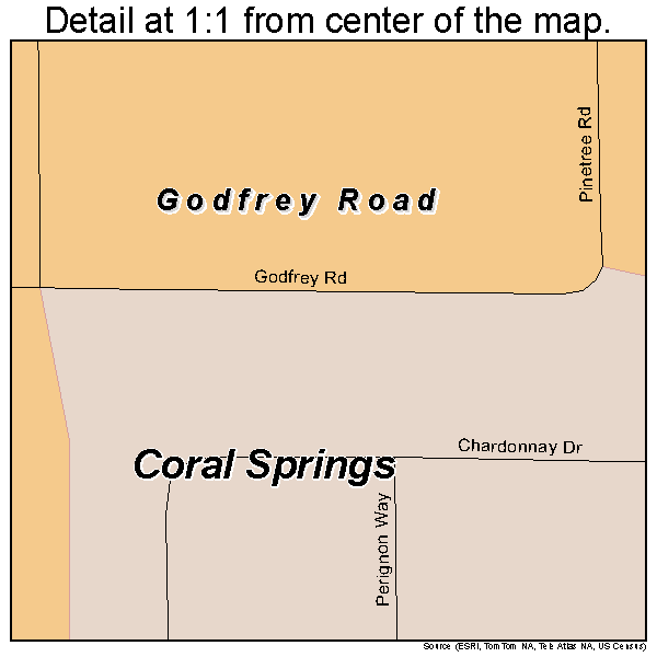 Godfrey Road, Florida road map detail