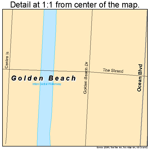 Golden Beach, Florida road map detail