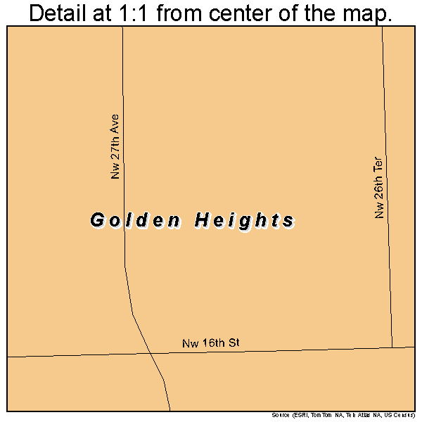 Golden Heights, Florida road map detail