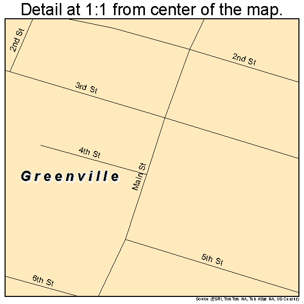 Greenville, Florida road map detail