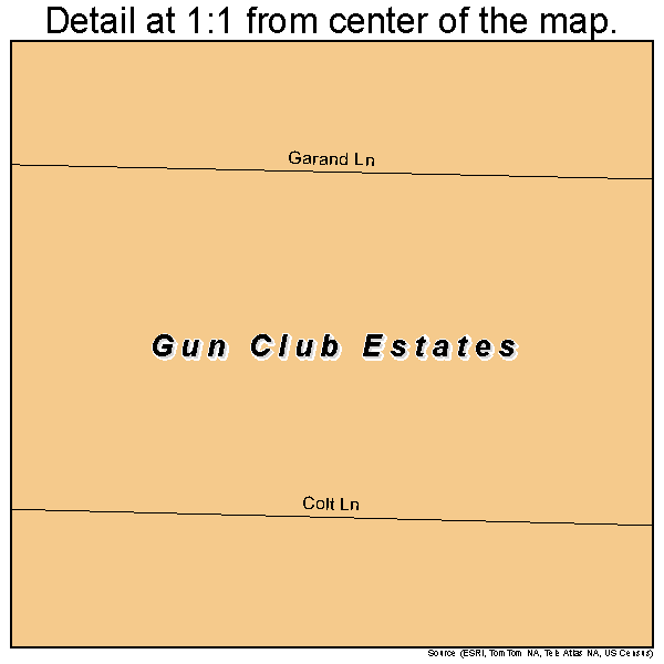 Gun Club Estates, Florida road map detail