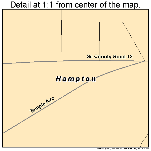 Hampton, Florida road map detail