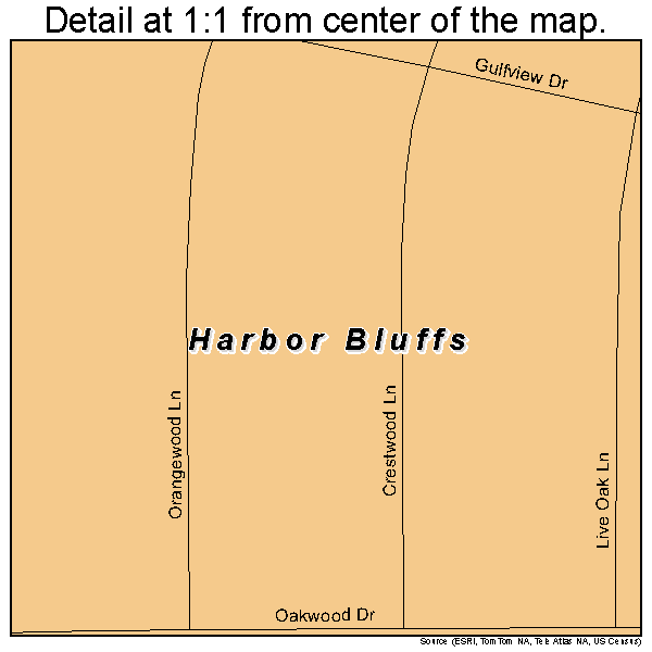 Harbor Bluffs, Florida road map detail
