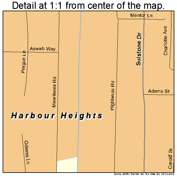 Harbour Heights, Florida road map detail