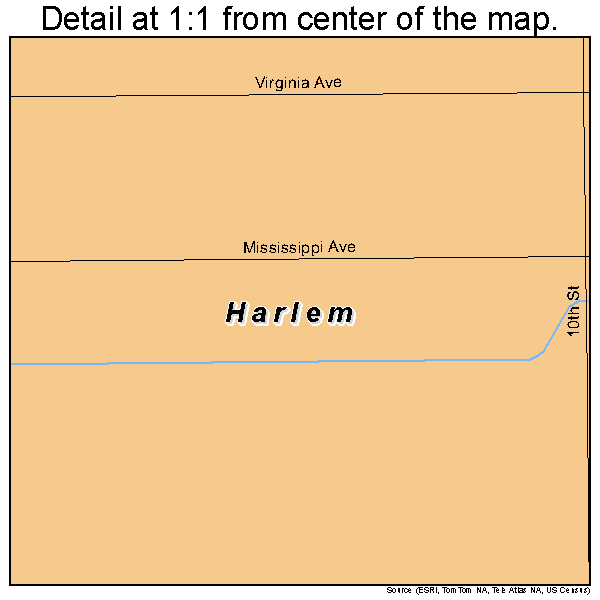 Harlem, Florida road map detail
