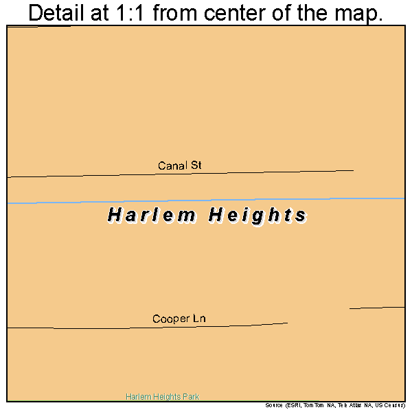 Harlem Heights, Florida road map detail