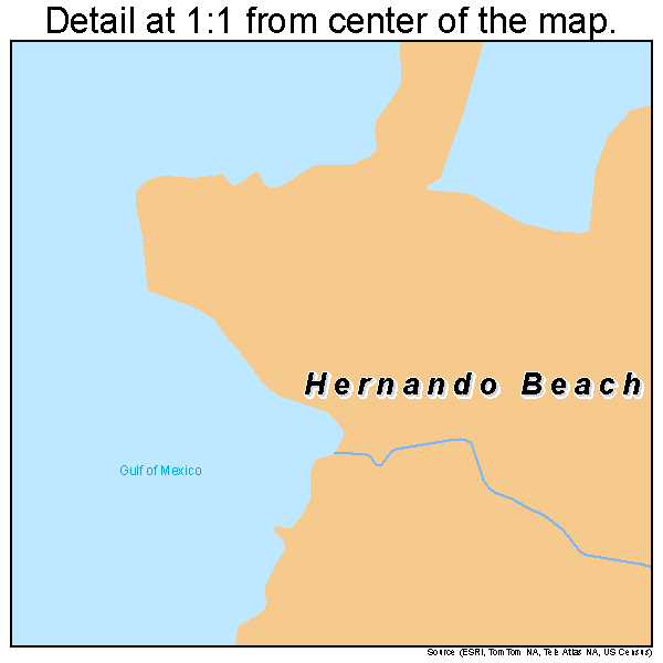 Hernando Beach, Florida road map detail