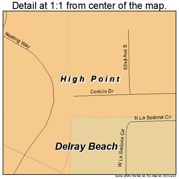 High Point, Florida road map detail