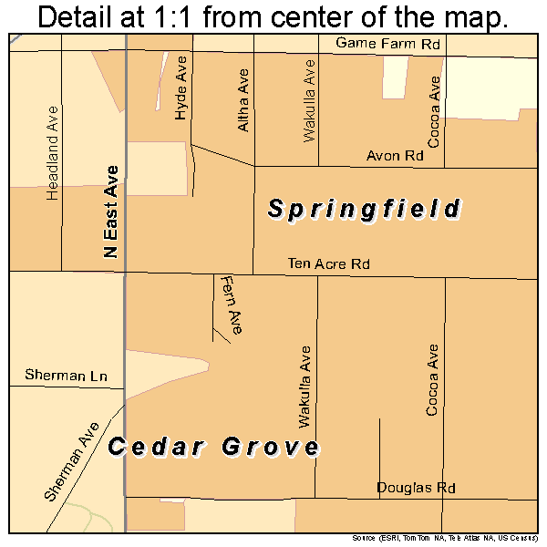 Hiland Park, Florida road map detail