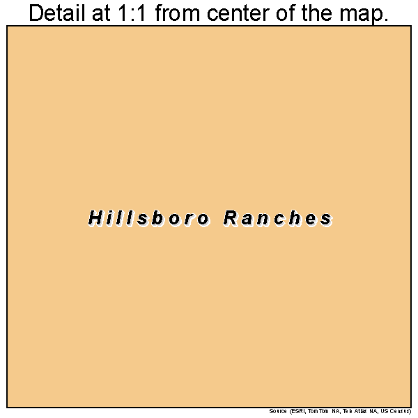 Hillsboro Ranches, Florida road map detail