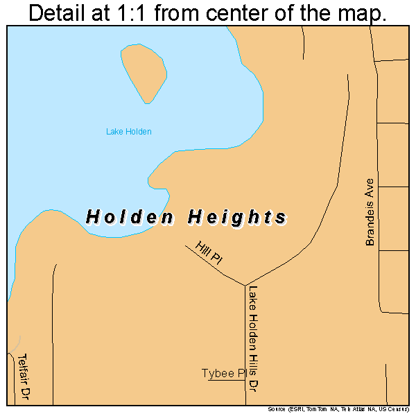 Holden Heights, Florida road map detail