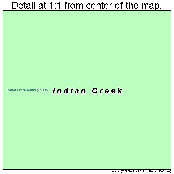 Indian Creek, Florida road map detail