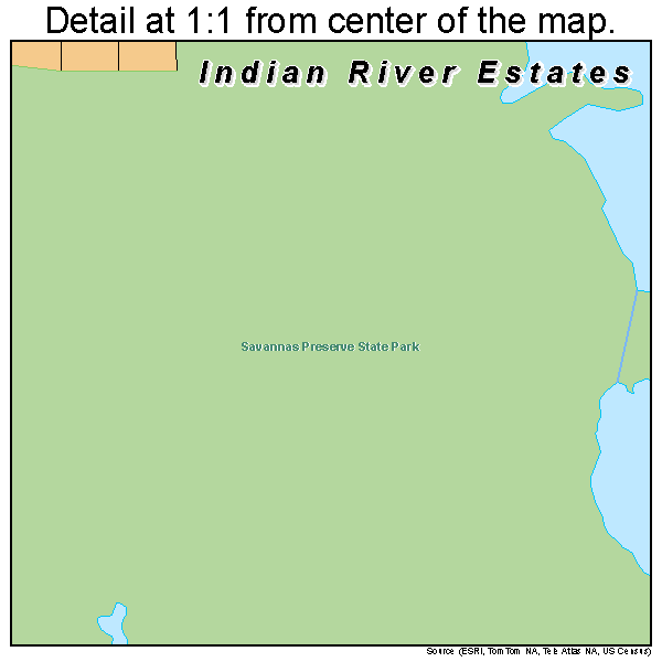Indian River Estates, Florida road map detail