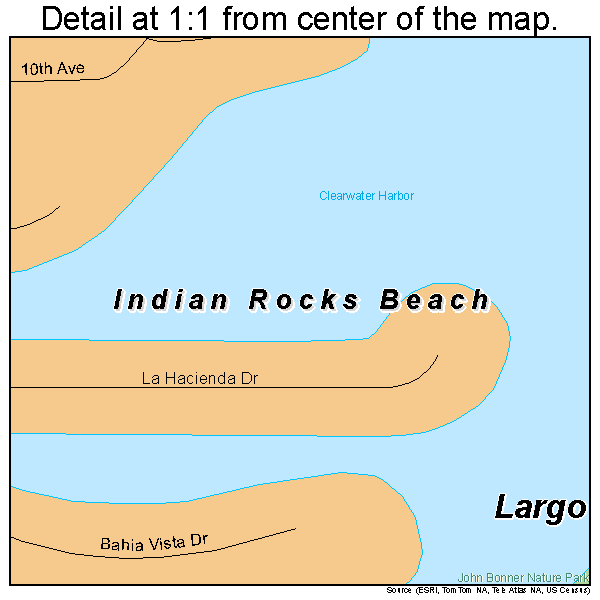 Indian Rocks Beach, Florida road map detail