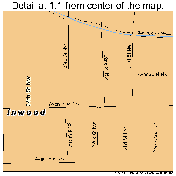 Inwood, Florida road map detail